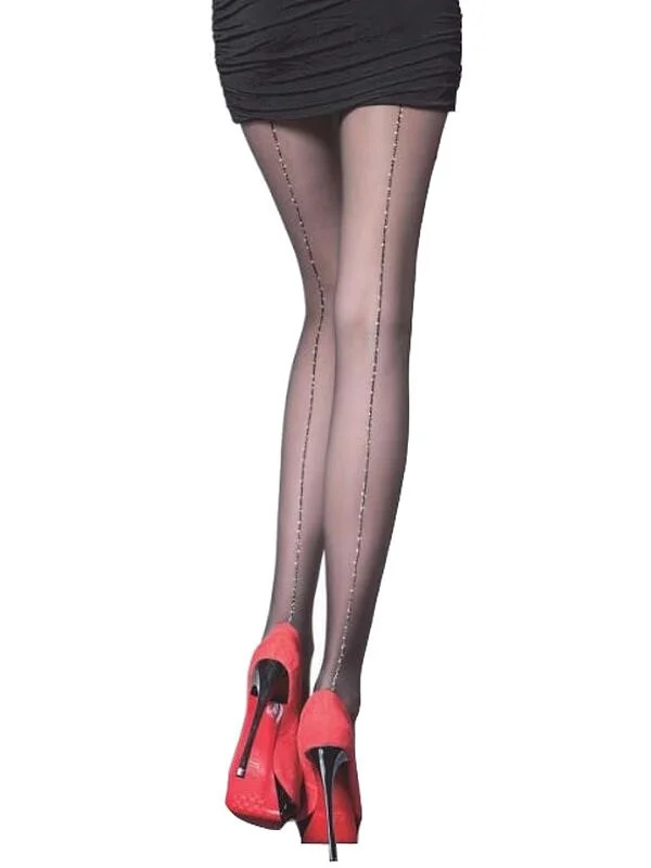 Fiore Gina punčocháče 5132 Lurex 20 den 2-4 černá/černá 4-L