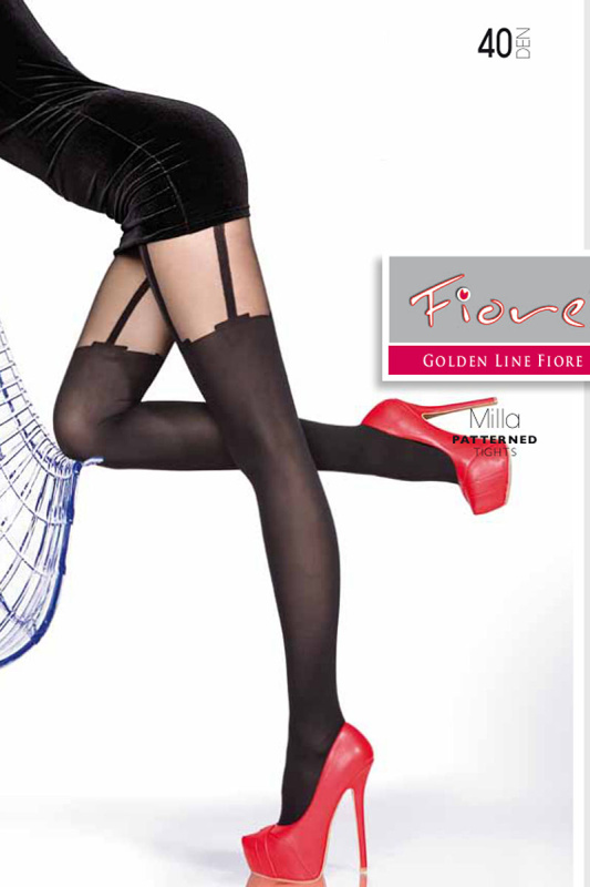 Silonkové punčocháče Fiore Milla 40 den Barva: Černá, Velikost: 4-L