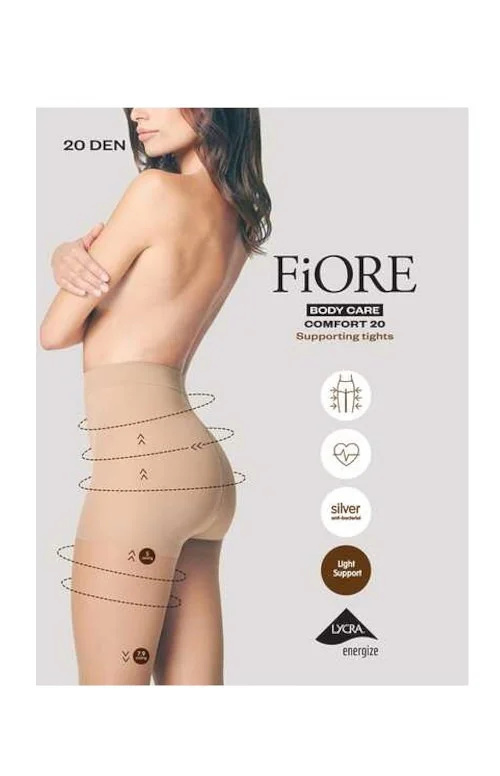Dámské punčochové kalhoty Fiore Body Care Comfort M 5100 20 den černá/černá 3-M