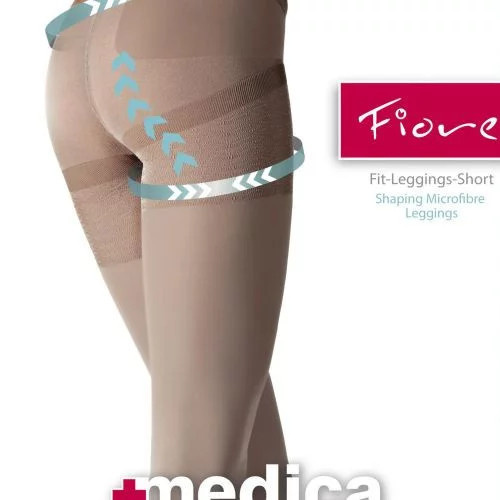 Dámské legíny Fit Leggings Short M 6000 80 DEN - Fiore bílá 2