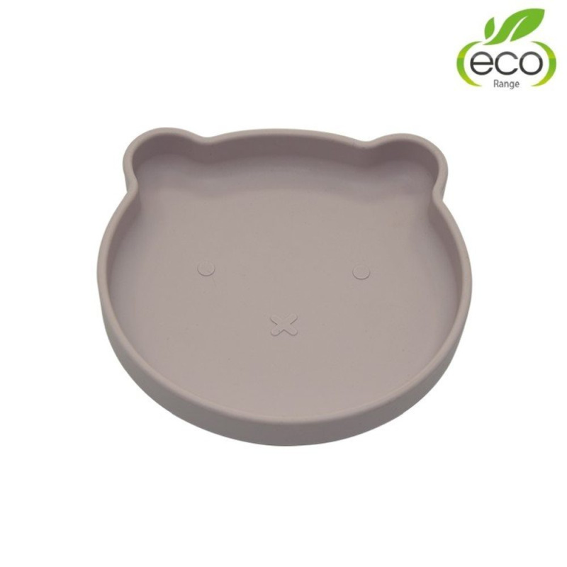 Bo Jungle silikonový talíř s přísavkou Bear Pastel Pink