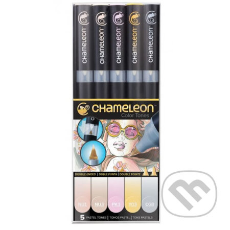 Set Chameleon tónovací fixy, 5ks - pastelové tóny