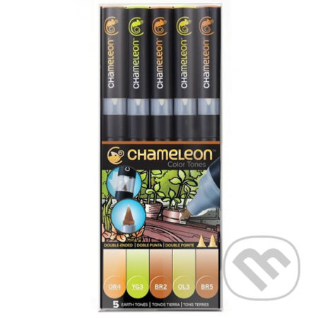 Set Chameleon tónovací fixy, 5ks - zemité tóny
