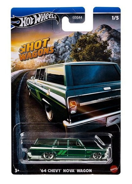 Hot wheels® hot wagons '64 chevy nova wagon 1/5