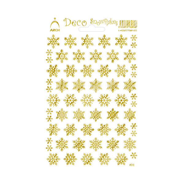 Samolepky 11,5x18cm - Zlaté vločky