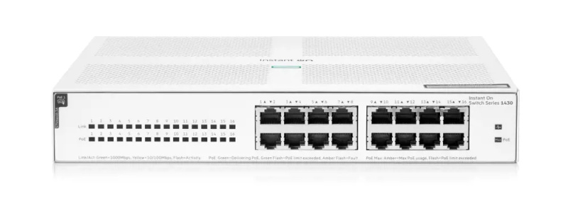 HPE NW Instant On 1430 16G CL4 PoE 124W Bílá