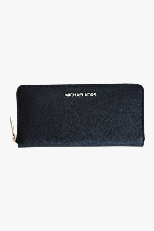 Michael Kors Jet Set Travel LG CONTINENTAL dámská peněženka černá-stříbrná