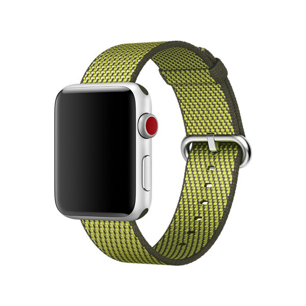 Apple Watch řemínek z tkaného nylonu 42mm tmavě olivový