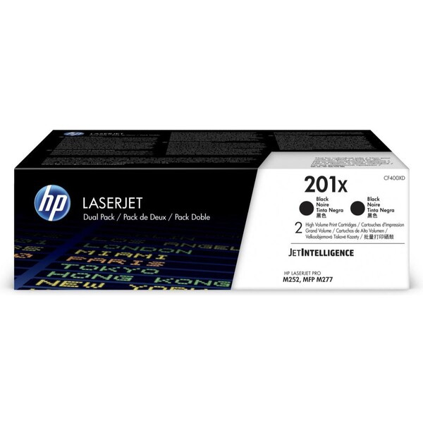 Dvojbalení tonerů HP CF400XD, černá