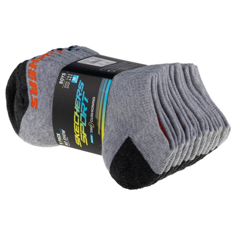 Skechers 6ks ponožek No Show S108264-GRY 31-34