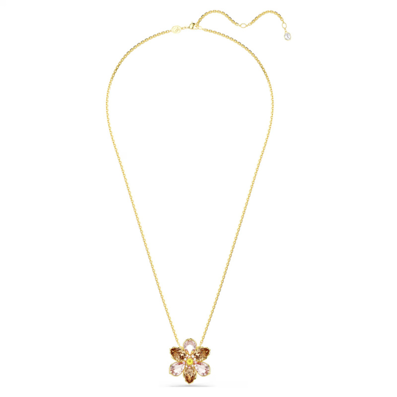 Swarovski Jedinečný set šperků Květina Idyllia 5735227 (řetízek, brož)