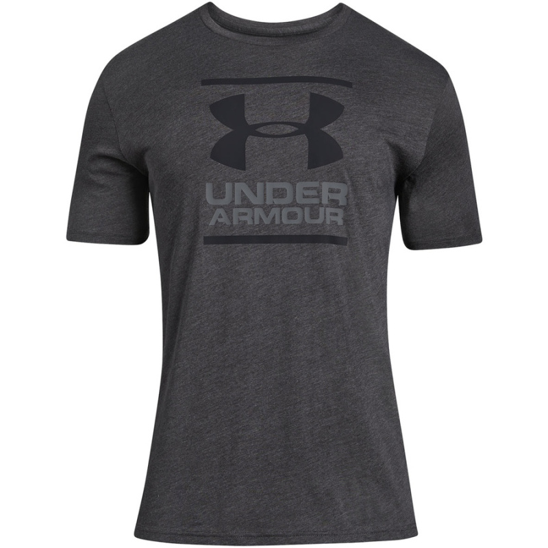 Pánské triko Under Armour GL Foundation SS T Charcoal Medium Heather/Graphite/Black S