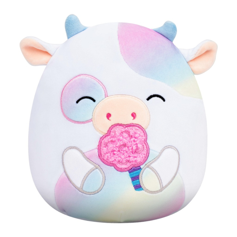 SQUISHMALLOWS Kráva s cukrovou vatou - Belozi, 13 cm