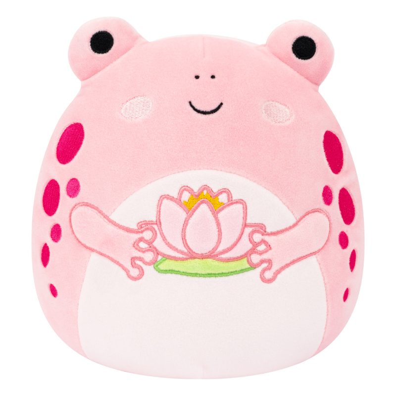 SQUISHMALLOWS Růžová žába s leknínem - Lonina