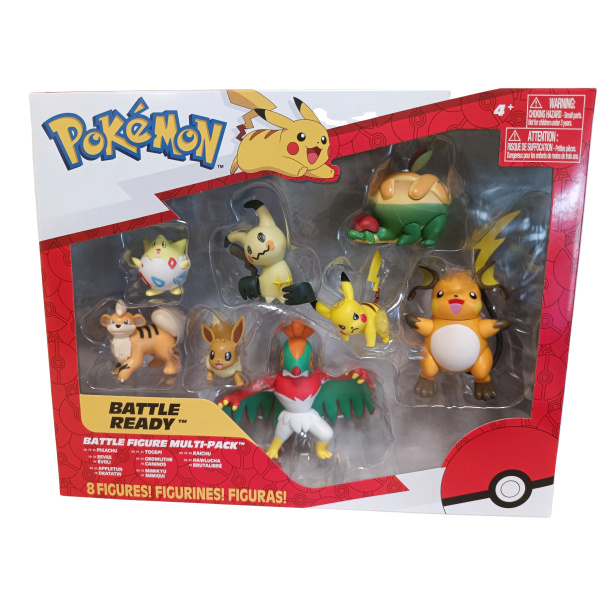 Orbico Pokémon akční figurky 8-Pack 5 Pikachu Eevee Galarian Ponyta a další