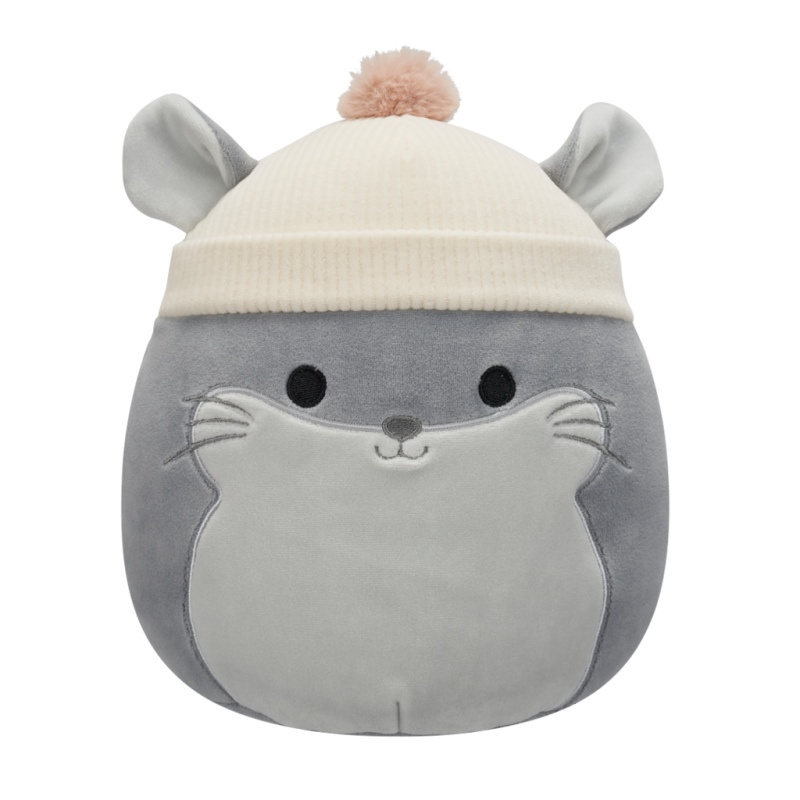 Squishmallows činčila s čepicí - camilo