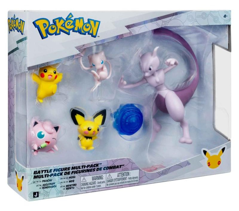Pokémon sada 5 figurek (pikachu, pichu, mew, jigglypuff, & mewtwo)
