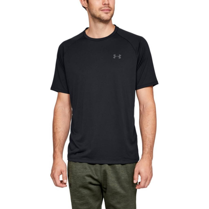 Pánské triko Under Armour Tech SS Tee 2.0 Black/Graphite S