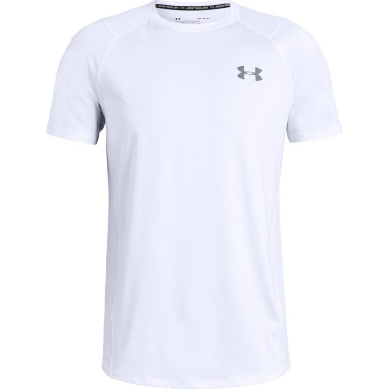 Pánské triko Under Armour Raid 2.0 SS Left Chest White/Steel XL