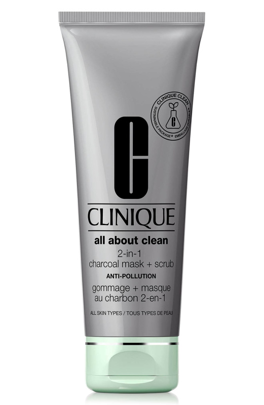 Clinique All About Clean 2-in-1 Charcoal Mask + Scrub čisticí pleťová maska 100 ml
