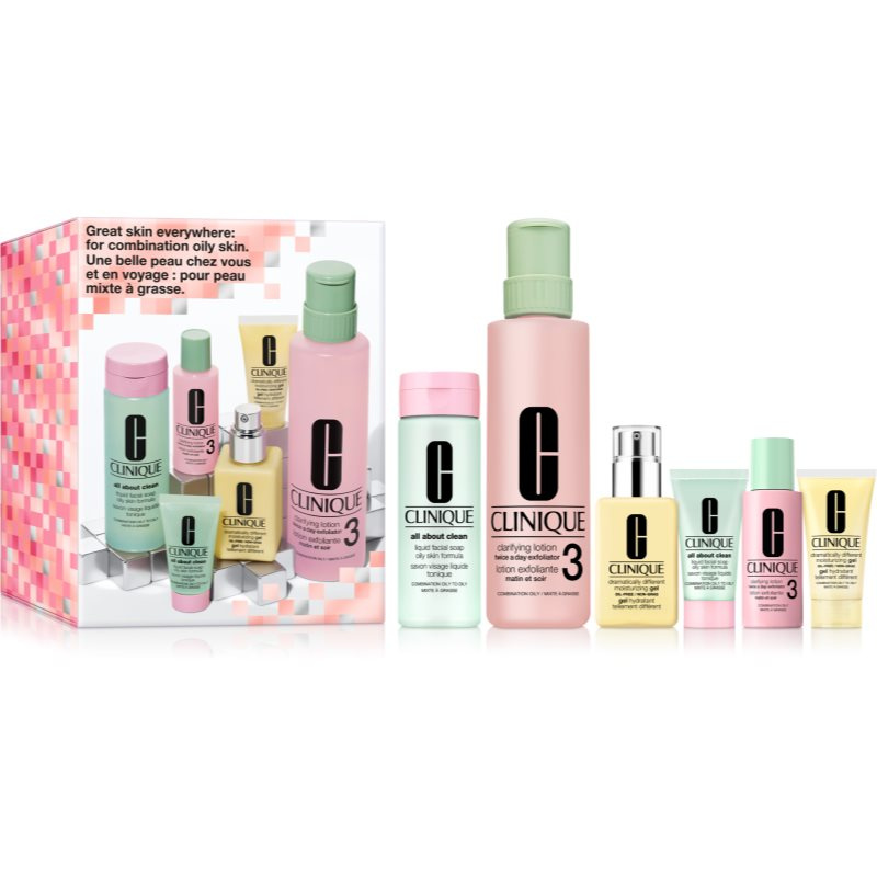 Clinique Skincare Set 3-Step Skincare Set For Oily Skin dárková sada pro mastnou pleť