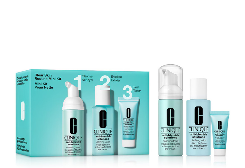 Clinique Mini Kit Clear Skin Routine dárková sada pro dokonalé vyčištění pleti