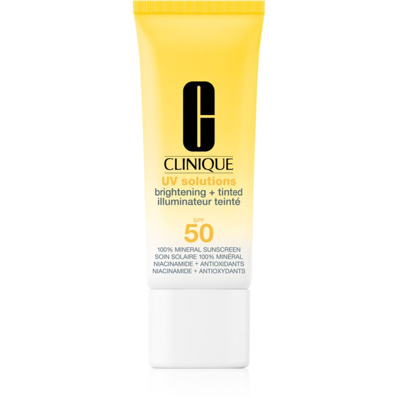 CLINIQUE UV Solution brightening + tinted SPF 50 medium minerální opalovací krém na obličej 40 ml
