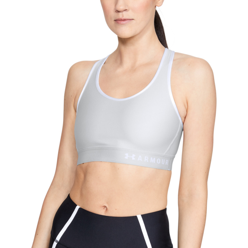 Dámská sportovní podprsenka Under Armour Mid Keyhole Halo Gray S