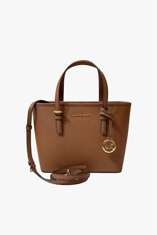 Michael Kors Jet Set Travel XS CRYL CONV TZ TOTE kožená hnědá dámská kabelka