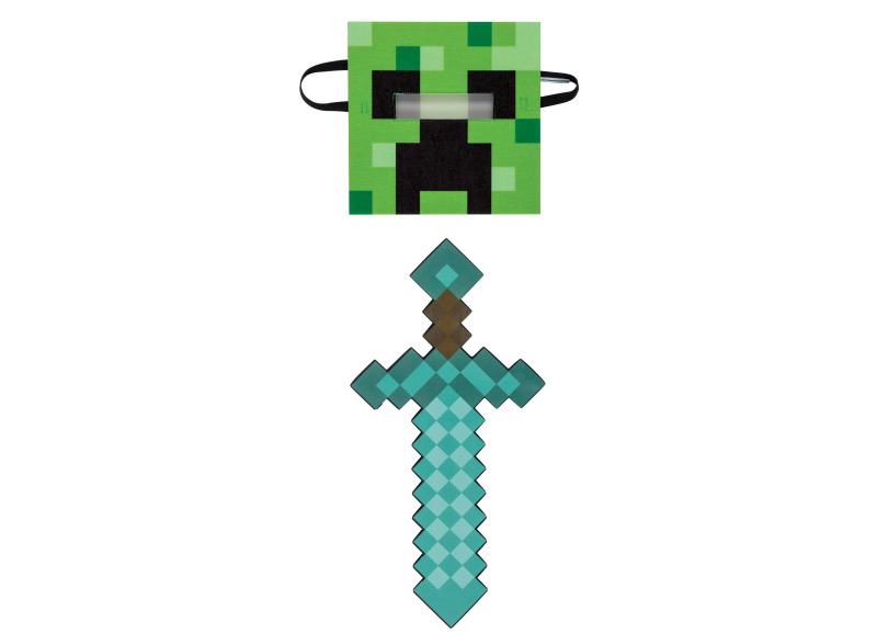 Minecraft set maska a pěnový meč Creeper