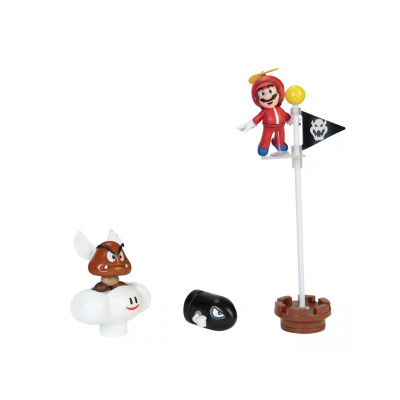 Super Mario sada Cloud Diorama se 6,5 cm figurkami