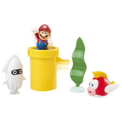 Jakks Sada 5 figurek Super Mario Diorama 6 cm