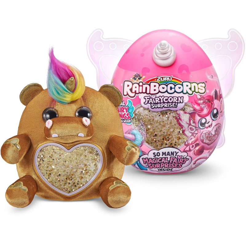 Rainbocorns Plyšový jednorožec s křídly bílý roh