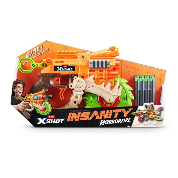 ZURU X-SHOT Insanity Horrorfire 8 šipek