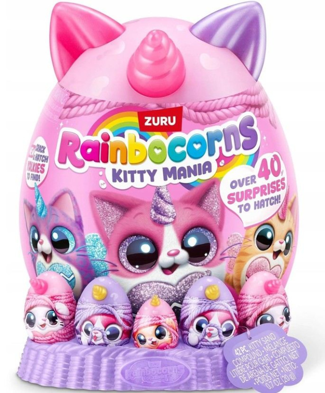 Zuru rainbocorns kitty mania plyšové zvířátko