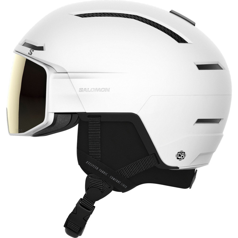 Salomon Driver Pro Sigma, lyžařská přilba s kšiltem, bílá
