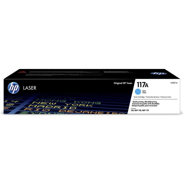 Toner HP 117A, W2071A, 700 str. , azurový