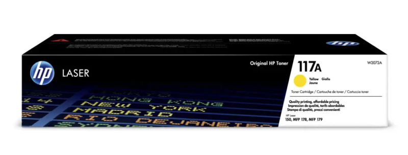 Toner HP 117A, W2072A, 700 str. , žlutý
