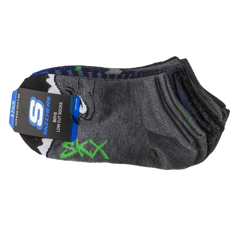 Skechers Boys 6pk Low Cut Dinos S111627-AST Multicolour 31-34 31-34