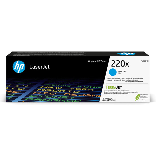 Toner HP W2201X , č. 220X - azurový