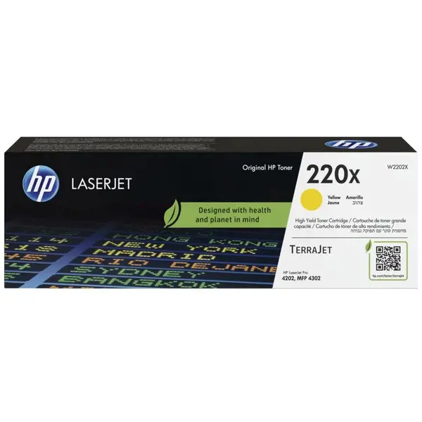 Toner HP W2202X , č. 220X - žlutý