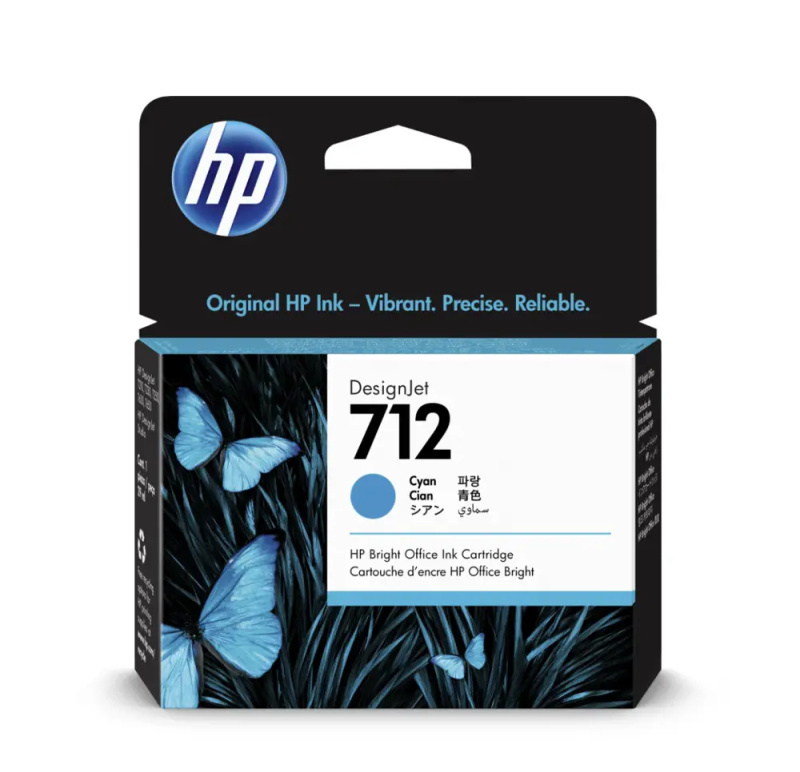 Cartridge HP 3ED67A , č. 712 - azurová