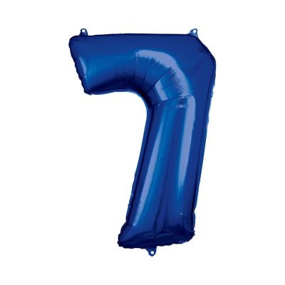 Balónek fóliový 88 cm modrý číslo 7 Albi