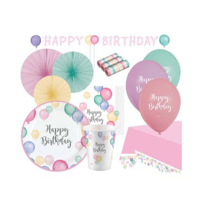 Párty Set Happy Birthday pastelové balónky 50 ks Albi
