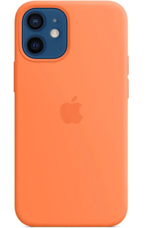 Apple silikonový kryt s MagSafe na iPhone 12 mini kumkvatově oranžový