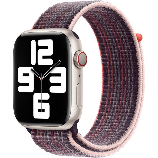 Apple Watch 49/45/44/42mm bezinkově fialový provlékací sportovní řemínek Bezinkově fialová