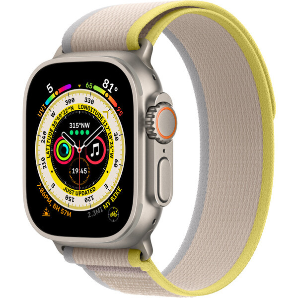 Apple Watch 49/45/44mm žlutý/béžový trailový tah - M/L Žlutá