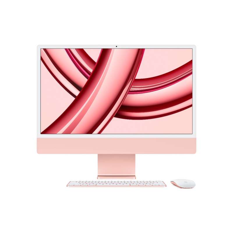 iMac 24" 4.5K displej, Apple M3 8jádrové CPU, 10jádrové GPU, 8GB, 256GB SSD, CZ - růžový