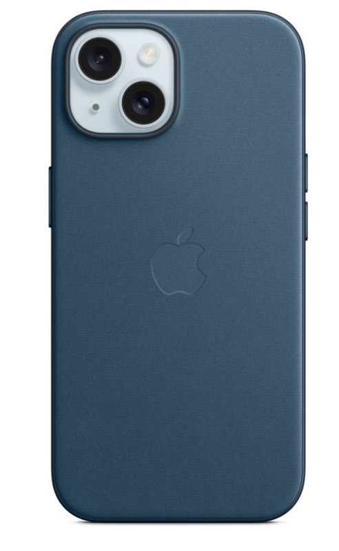 Apple kryt z tkaniny FineWoven s MagSafe na iPhone 15 - tichomořsky modrý