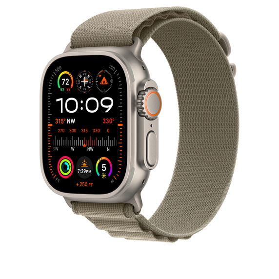 Apple Watch 44/45/49 mm olivový Alpský tah – střední MT5U3ZM/A